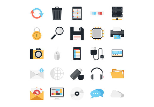 Technology and Media Icons