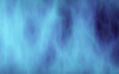 Background of abstract blue color smoke. The wall of blue fog. 3D illustration
