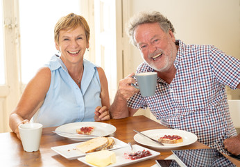 Portrait of a beautiful senior couple having breakfast together