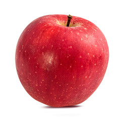 Fresh red apple isolated on white background with clipping path