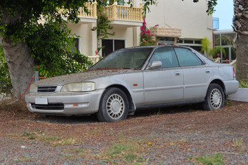 abandoned dirty car