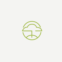 Abstract tree logo icon vector design. Landscape design, garden, Plant, nature and ecology vector logo
