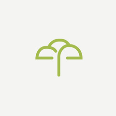 Abstract tree logo icon vector design. Landscape design, garden, Plant, nature and ecology vector logo