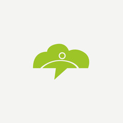 Abstract green leaf logo icon vector design. Landscape design, garden, Plant, nature and ecology vector logo