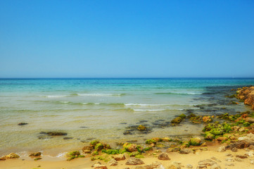 The scenic nature of Caesarea National Park, located between Tel Aviv in Haifa, in the Western Halilee, Israel.