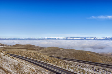 Fog Fills The Valley Near Ellensburg, Washington