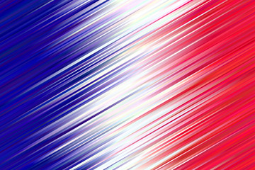 French Flag Vector Background. Abstract Flag of France Design with Blue White Red Vivid Gradient Stripes. Dynamic Diagonal Lines Texture. Hatching Strokes Surface. - 213844405