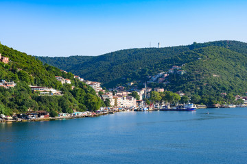 Fototapeta premium Scenic village at Asian side of Bosporus strait in Turkey