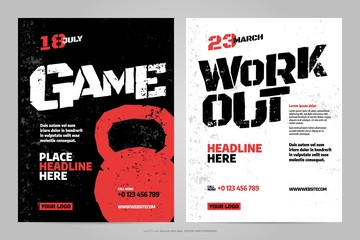 Vector layout design template for extreem sport event, tournament or championship.