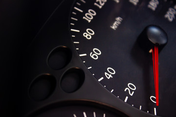 speedometer close-up as background