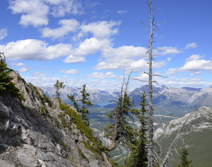 Mountain View While Traveling in Rocky Mountains Canada