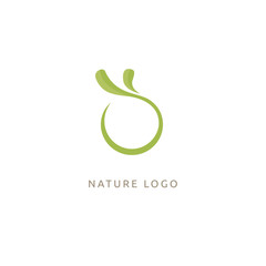 Abstract green leaf logo vector design. Environmental protection, ecology, healthy eating, Botanical Garden, park, forest, farm, agriculture vector sign.