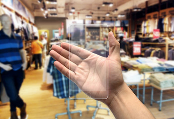 blurred photo, Blurry image, People shopping in  Department Store, background