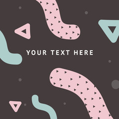 Background with geometric, creative pattern. Hand Drawn textures. Abstract shapes compositions. Vector.
