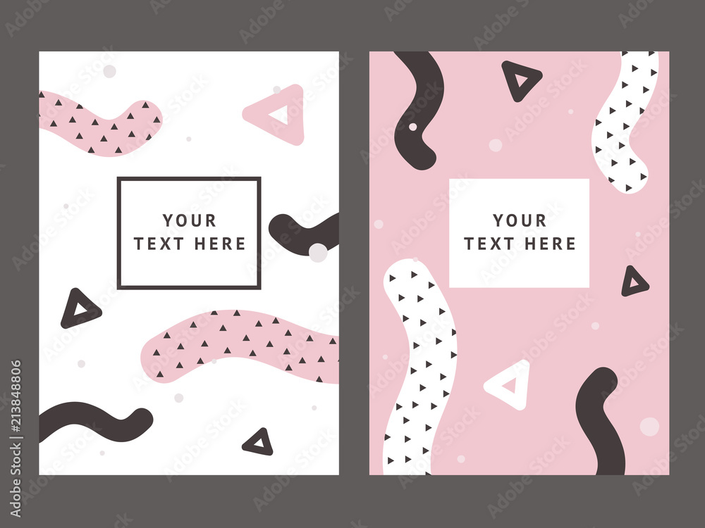 Aufkleber background with geometric, creative pattern. hand drawn textures. abstract shapes compositions. vect