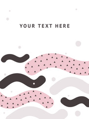 Background with geometric, creative pattern. Hand Drawn textures. Abstract shapes compositions. Vector.