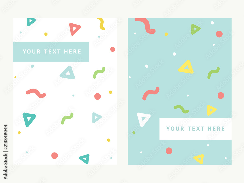 Poster background with geometric, creative pattern. colorful textures. abstract shapes compositions.