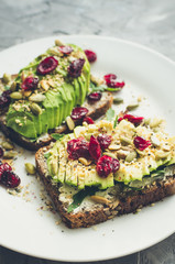 Healthy avocado toasts