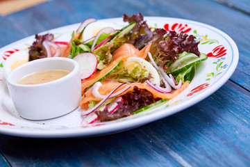 salad with salmon