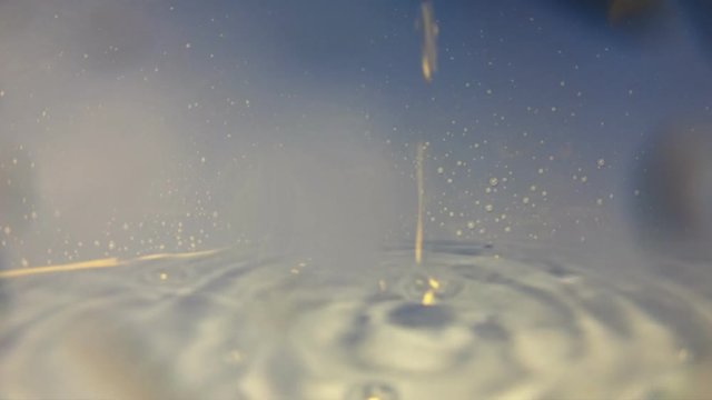 Dripping drinking water fills the tank