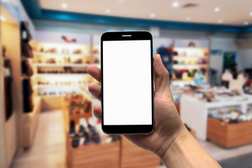 Blurred photo, Blurry image, shoe shop, background