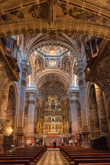 Fototapeta na wymiar The famous Royal Monastery of St. Jerome in Granada, Spain 