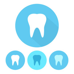 Tooth, Dental clinic logo. Flat style. Vector illustration for Your design.