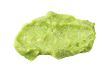 avocado cream isolated on white background. Healthy food