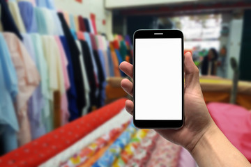 blurred photo, Blurry image, Fabric and .Clothing store, background