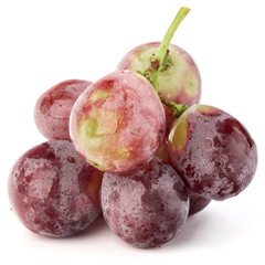 Red grape berry bunch isolated on white background cutout