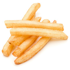 French Fried Potatoes isolated on white background