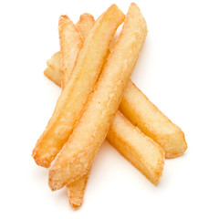 French Fried Potatoes isolated on white background