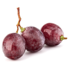 Red grape berry bunch isolated on white background cutout