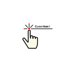 click here finger cursor