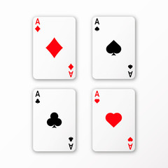 playing cards ace set vector casino card