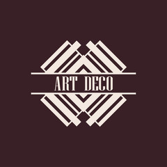 Art deco label