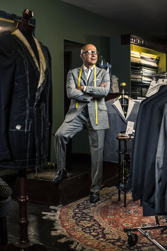 Owner of bespoke fashion clothing shop in New York City