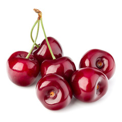 Sweet cherry isolated on white background cutout