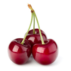 Sweet cherry isolated on white background cutout