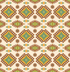 Seamless American Indians tribal pattern. Navajo ethnic style.