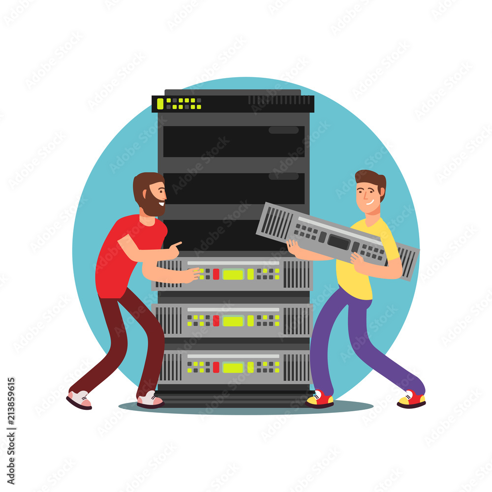 Poster server administrators working with data base