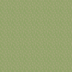 Vector green floral natural seamless pattern with light brown branch leaves background.