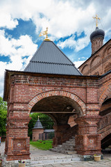 Fototapeta premium Antique Krutitsy Patriarchal cloister courtyard in Moscow