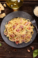 Delicious carbonara pasta