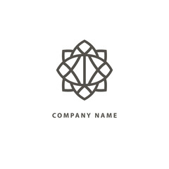 Fototapeta premium Vector celtic luxury curve logo design. Polygon ornate frame. Vintage premium design vector element.