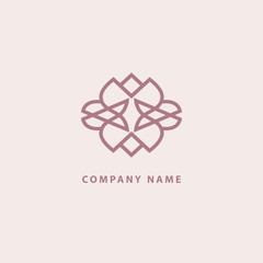 Vector celtic luxury curve logo design. Polygon ornate frame. Vintage premium design vector element.