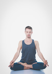 Obraz premium Young man practicing yoga. Yoga. Yoga Instructor