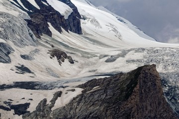 Part of the Pasterze glacier in the Alps in Austria.