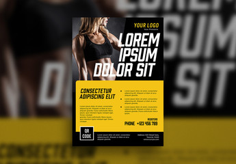 Fitness Flyer with Yellow Accents
