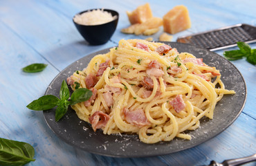 Delicious carbonara pasta
